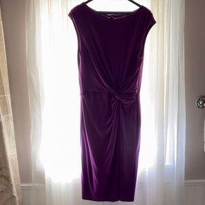 Lauren Ralph Lauren Rich Purple Midi Dress